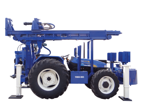 PCDTHR-150 Tractor Mounted Core Cum DTH Cum Rotary Drilling Rig
